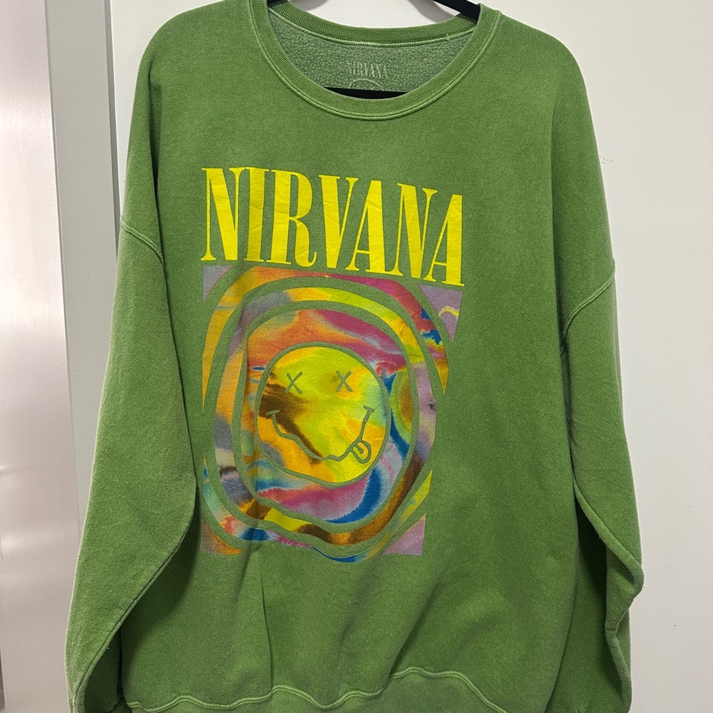 Urban Outfitters Green Nirvana Sweatshirt